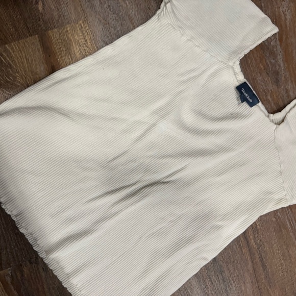 ModCloth Ivory Ribbed Knit Top - Picture 2 of 3